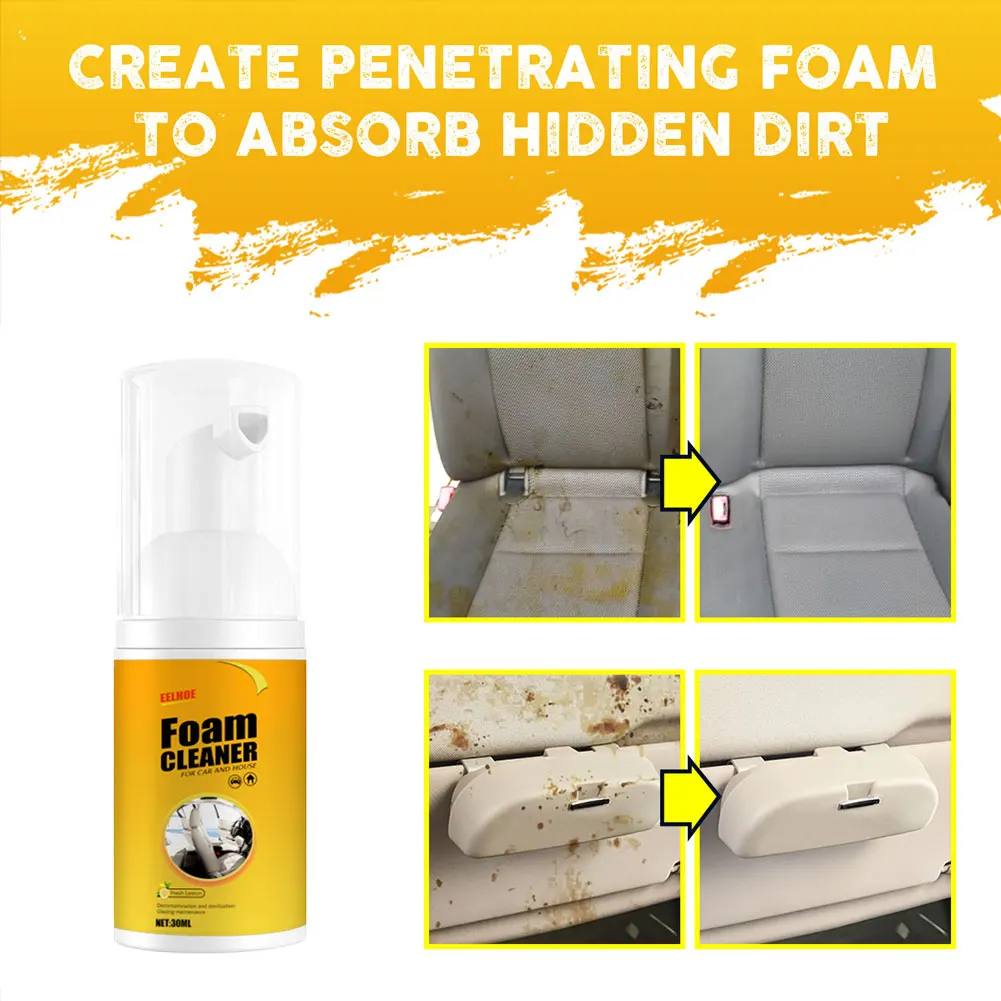 Wiping foam cleaner with microfiber cloth
