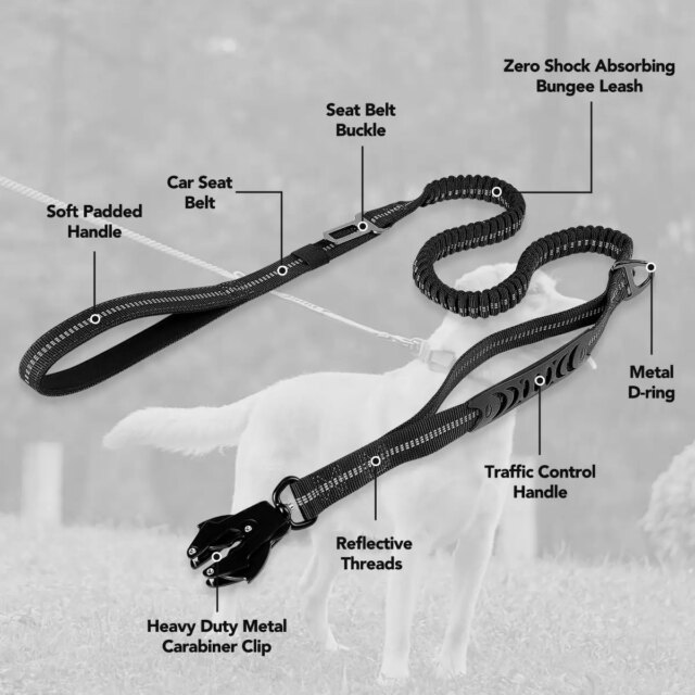 Dog Seat Belt – Locking Nylon Pet Restraint Swivel Latch!!