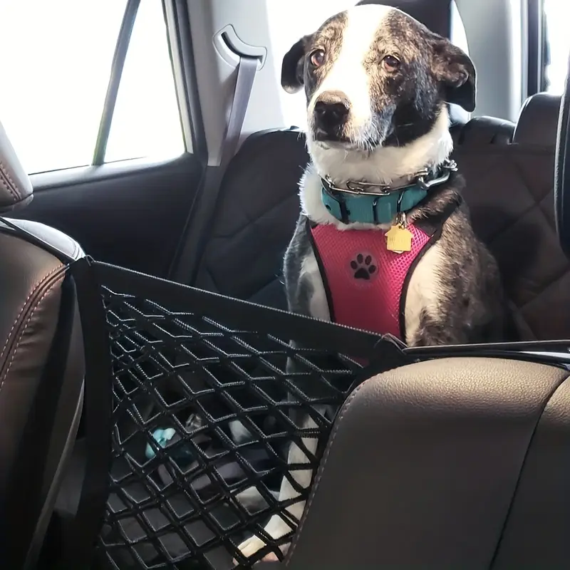 Backseat-Friendly Organizer Universal cargo net for SUV installed between front seats for backseat access