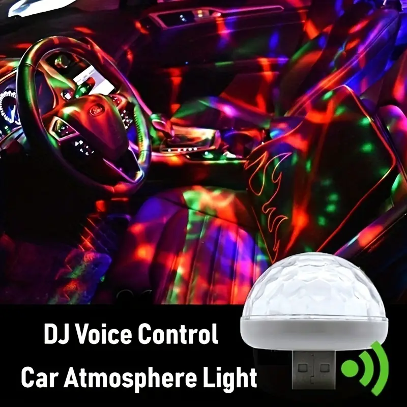 Colorful Rotating Party LED Lamp Compact disco lights for car projecting colored LED patterns
