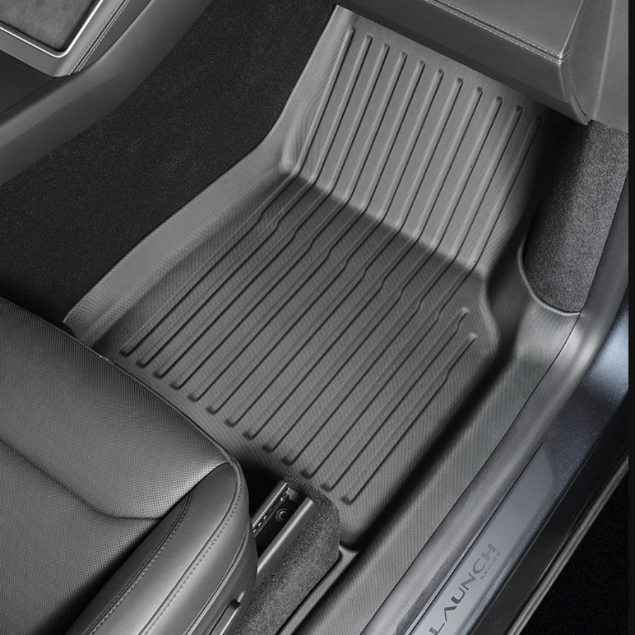 Tesla Floor Mats custom fitment in Model Y trunk area