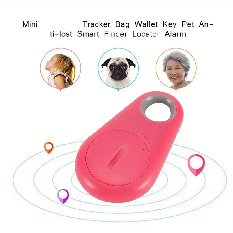 Bluetooth tracker connecting to iSearching app on iOS and Android smartphone