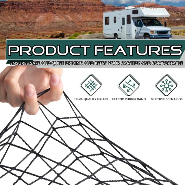 Elastic Cargo Net Plus Trunk Storage Organizer for Travels