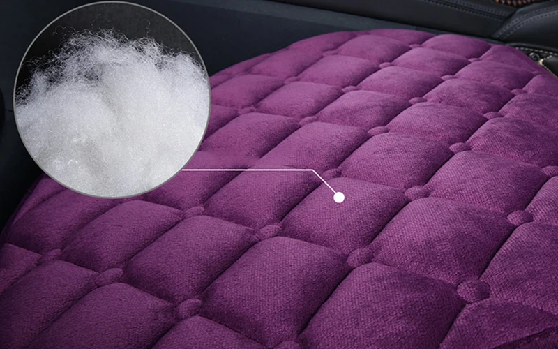 Plush Covers for Car Seats and Soft Seat Pad Protector Set