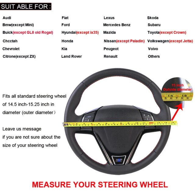 Leather Steering Wheel Cover – Genuine Luxury and Soft Grip