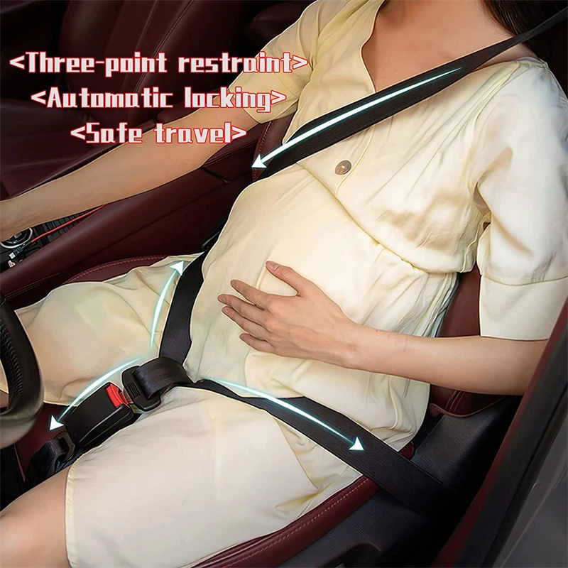 Pregnancy seat belt adjuster installed in car for expectant mothers