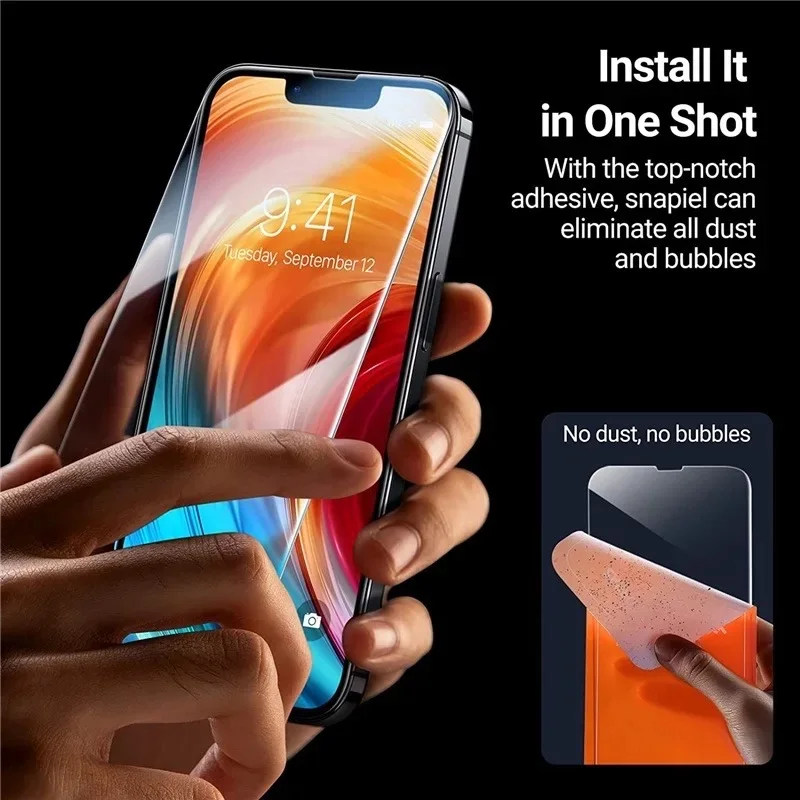 iPhone screen protector premium tempered glass 9H hardness