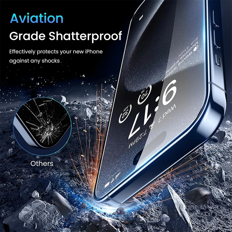 Privacy screen protector anti-spy tempered glass for smartphones