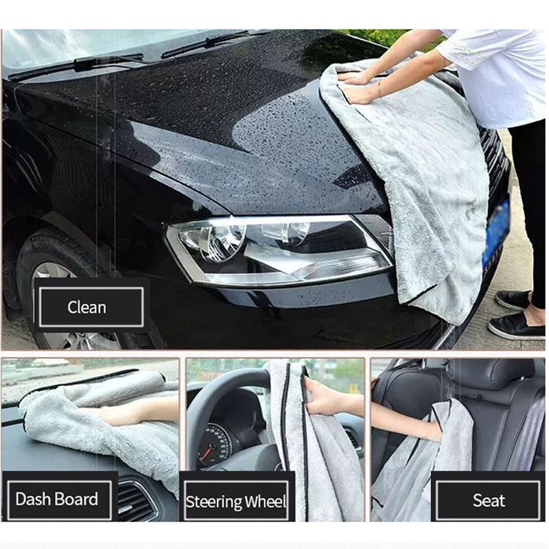 Close up of extra soft scratch-free microfiber cloths for cars