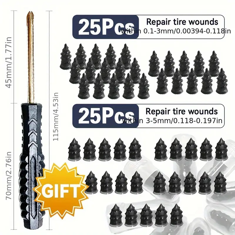 Compact carrying pouch of the emergency tire patch kit