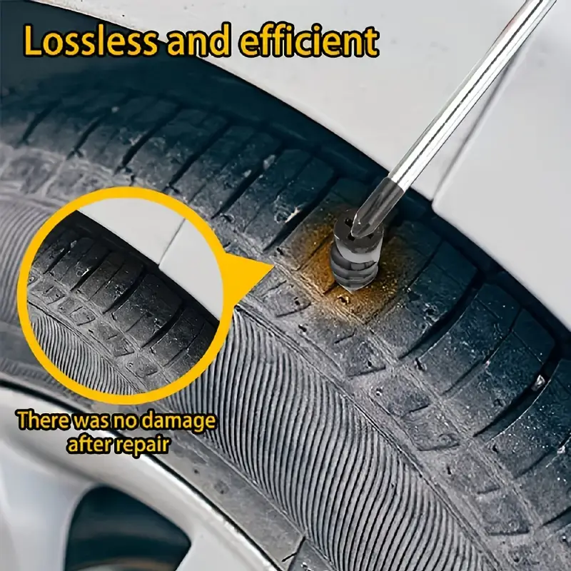 Tire Repair Kit heavy-duty vacuum rubber nails for quick flat tire repair