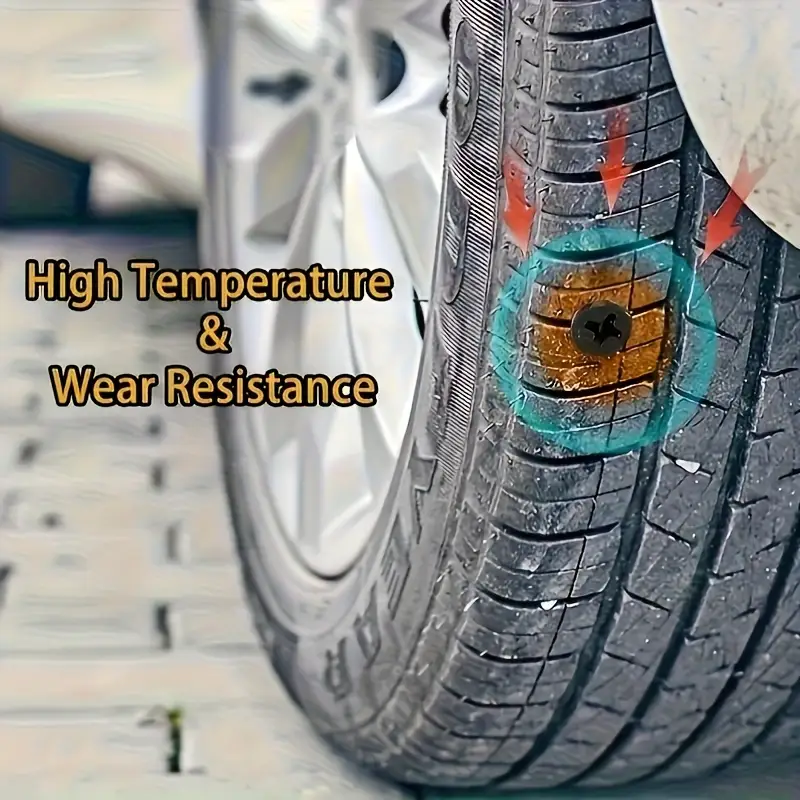 Tire Patch Kit Tubeless Rubber Strings Glue Puncture Tool Tire Patch Kit Tubeless Rubber Strings Glue Puncture Tool