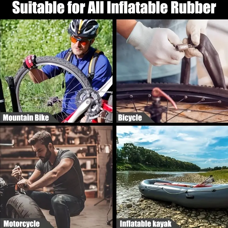 Tire Patch Kit Tubeless Rubber Strings Glue Puncture Tool Tire Patch Kit Tubeless Rubber Strings Glue Puncture Tool