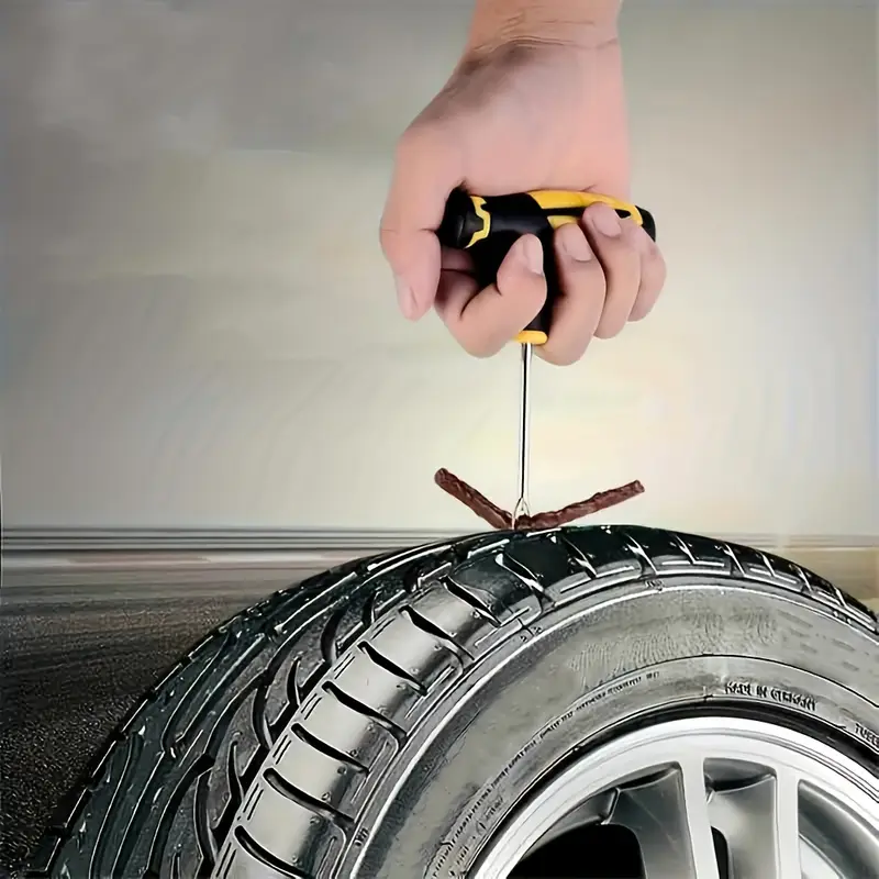 Tire Patch Kit Tubeless Rubber Strings Glue Puncture Tool Tire Patch Kit Tubeless Rubber Strings Glue Puncture Tool