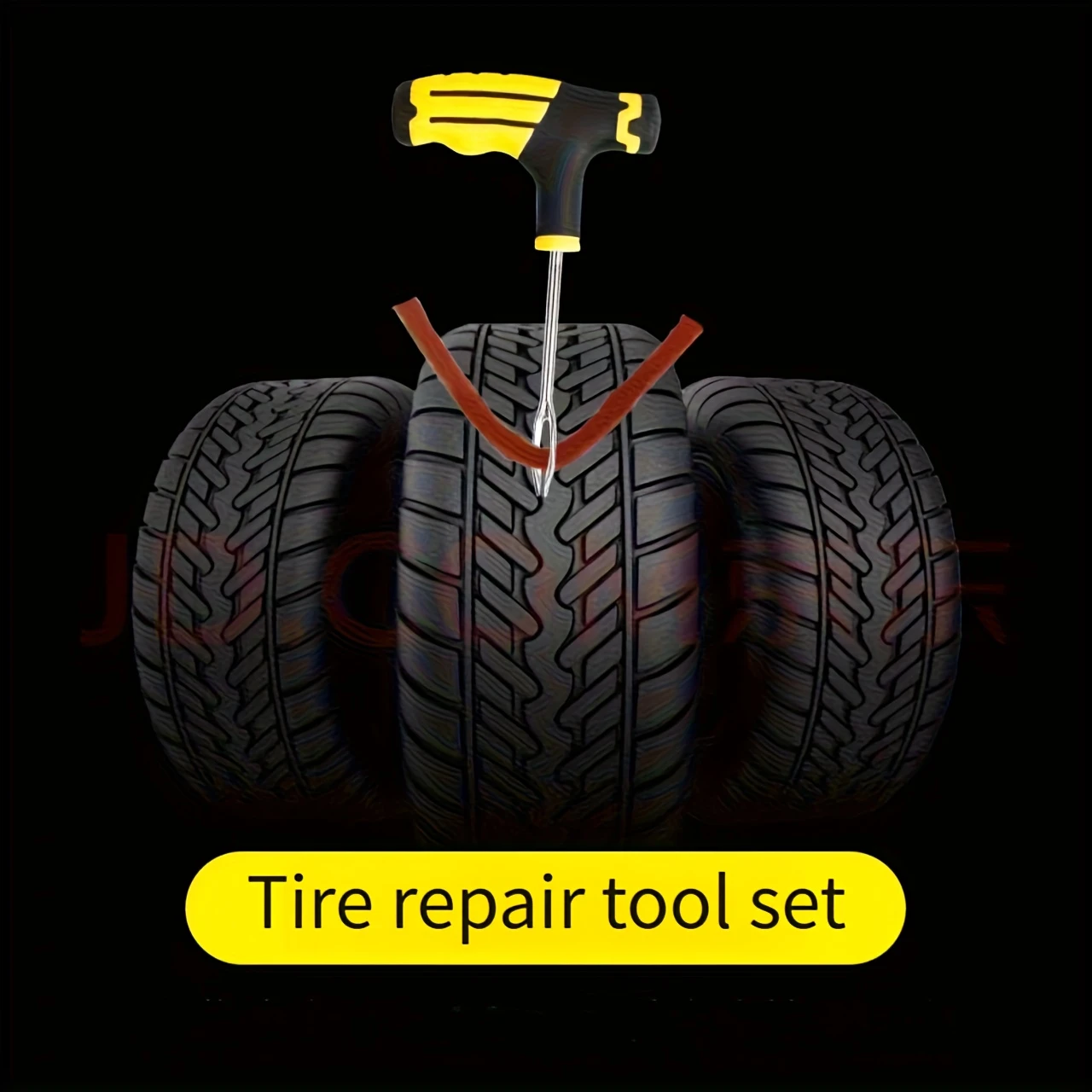 Tire Patch Kit Tubeless Rubber Strings Glue Puncture Tool Tire Patch Kit Tubeless Rubber Strings Glue Puncture Tool