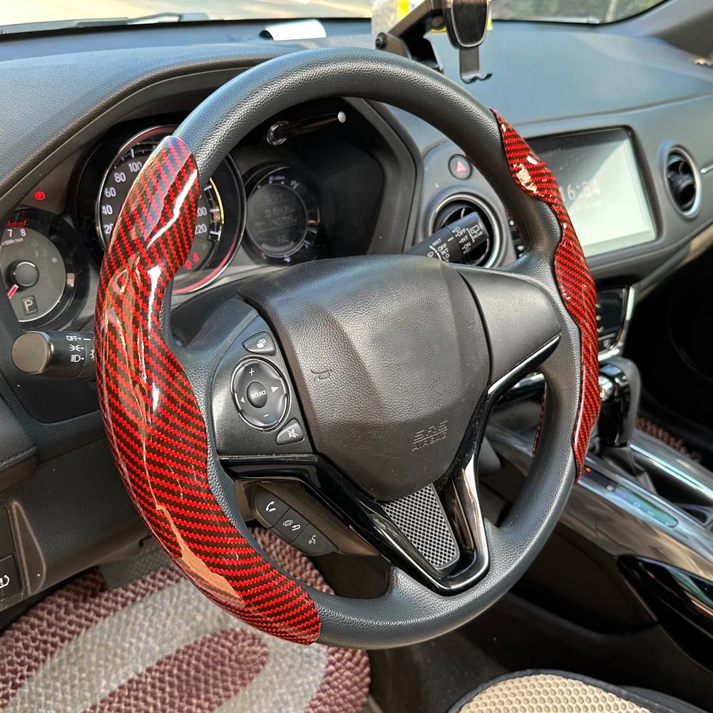 Steering Wheel Cover for Tesla Main View Steering Wheel Cover for Tesla Model 3 Y leather non-slip grip