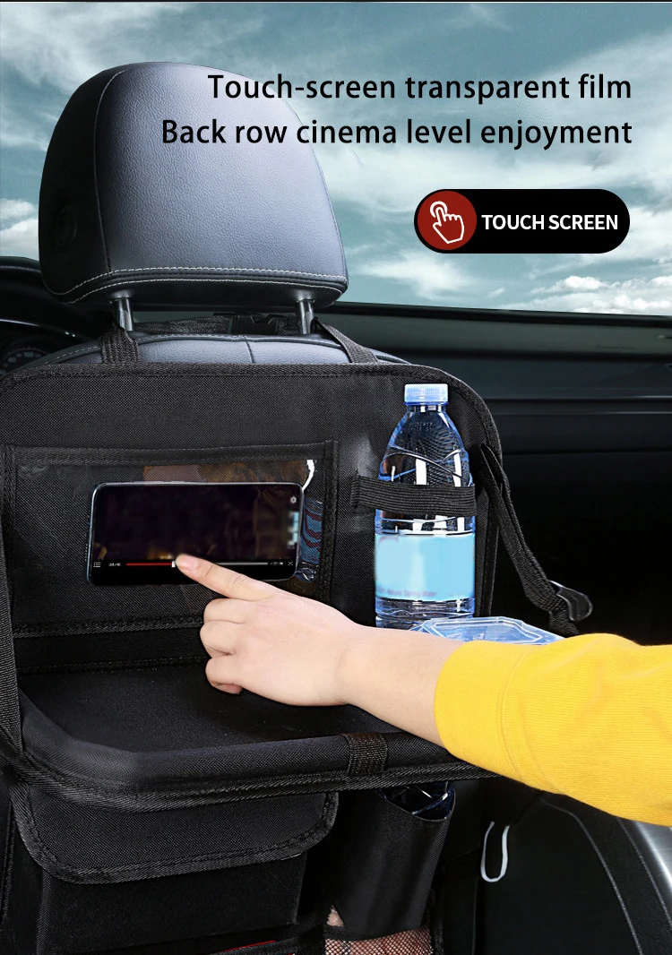 Back Seat Car Organizer Travel Kids Hanging Storage Bag PU Back Seat Car Organizer Travel Kids Hanging Storage Bag PU