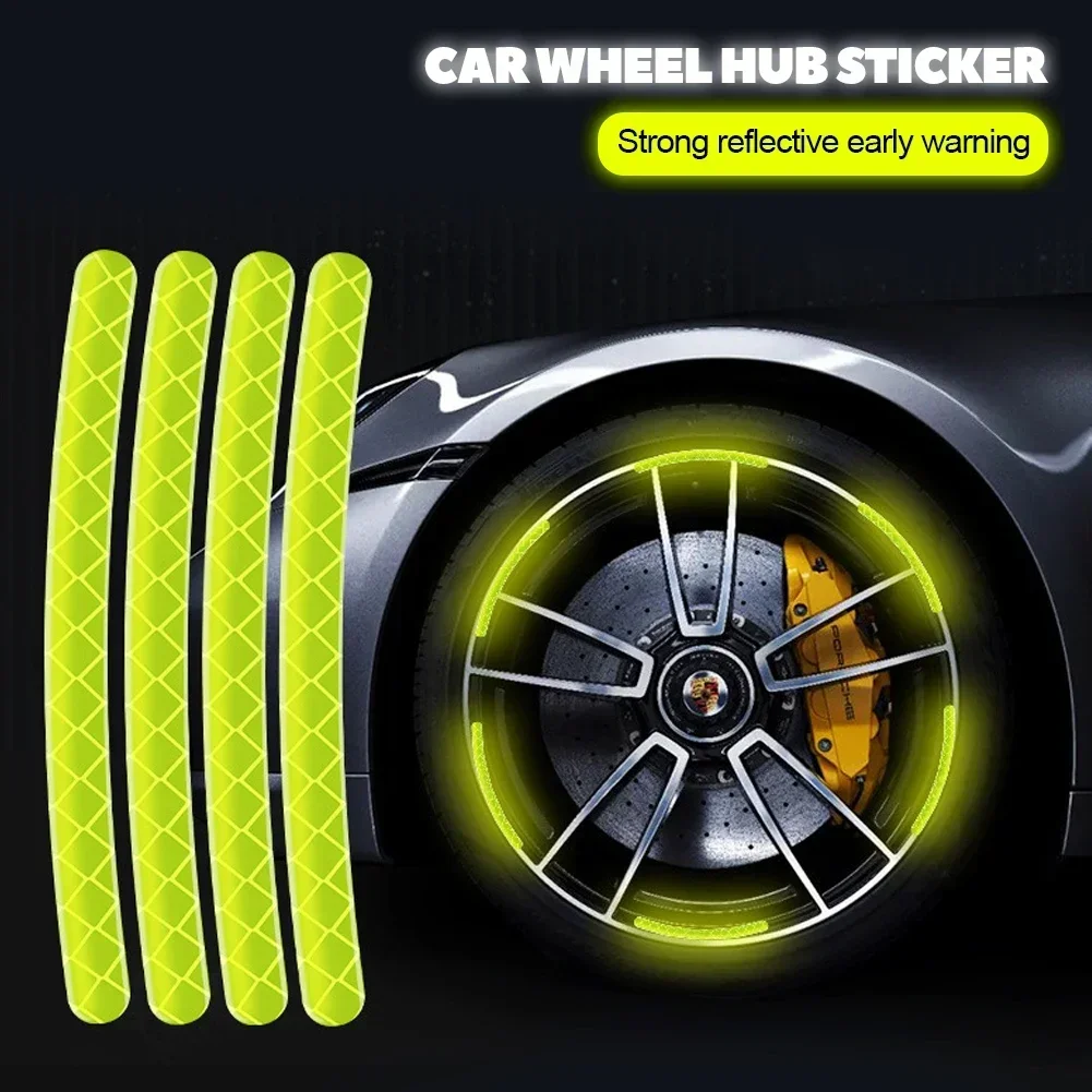 Bike Reflective Tape applied to a wheel hub for night visibility