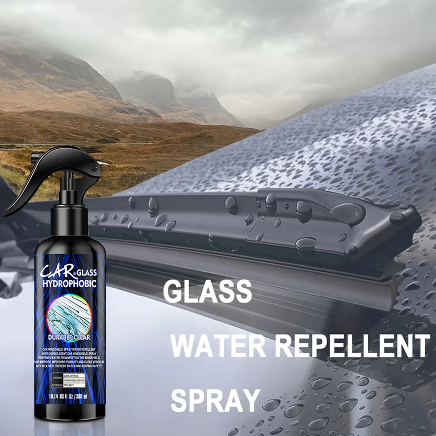 Easy Wipe-On Application Applying anti fog spray for car to side mirror with wipe-on liquid