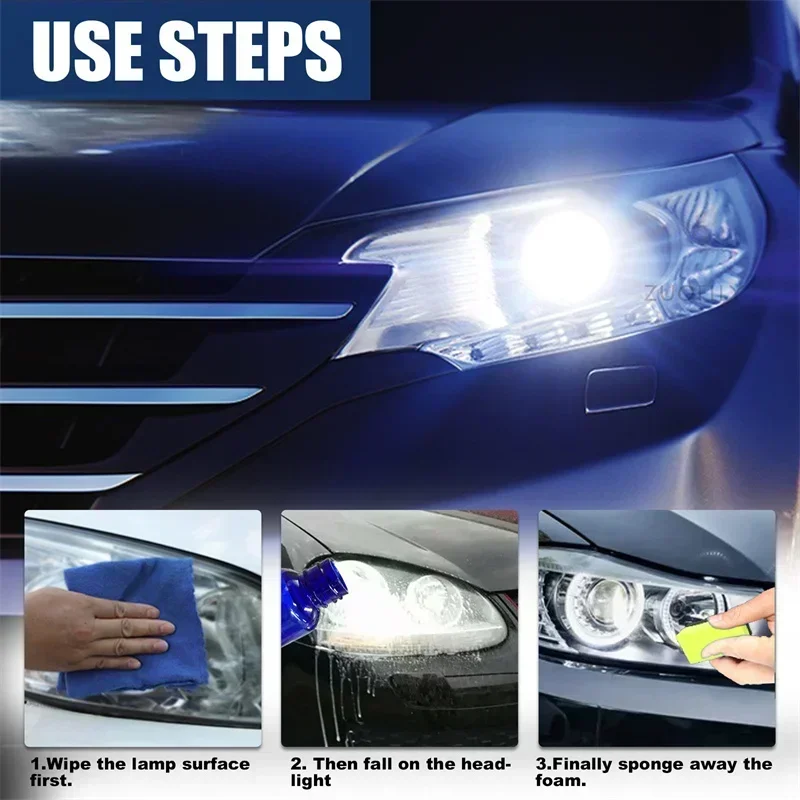 Crystal clear headlight after using the restoration kit