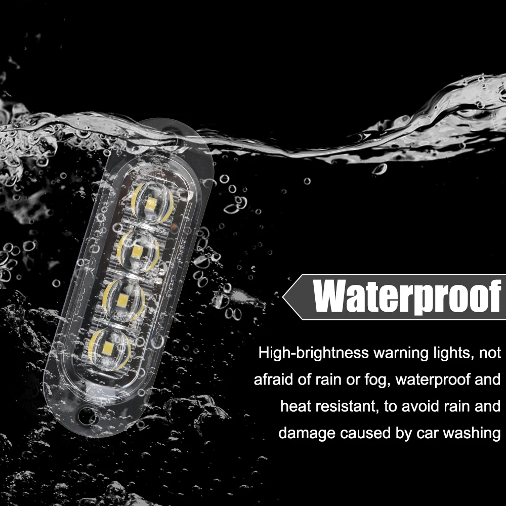 Led Trailer Lights - Waterproof Submersible Marine Gear Kit Led Trailer Lights four LED side marker lamps with ABS housing