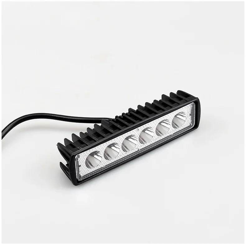 Close up of the die-cast 6063 aluminum housing on the offroad light