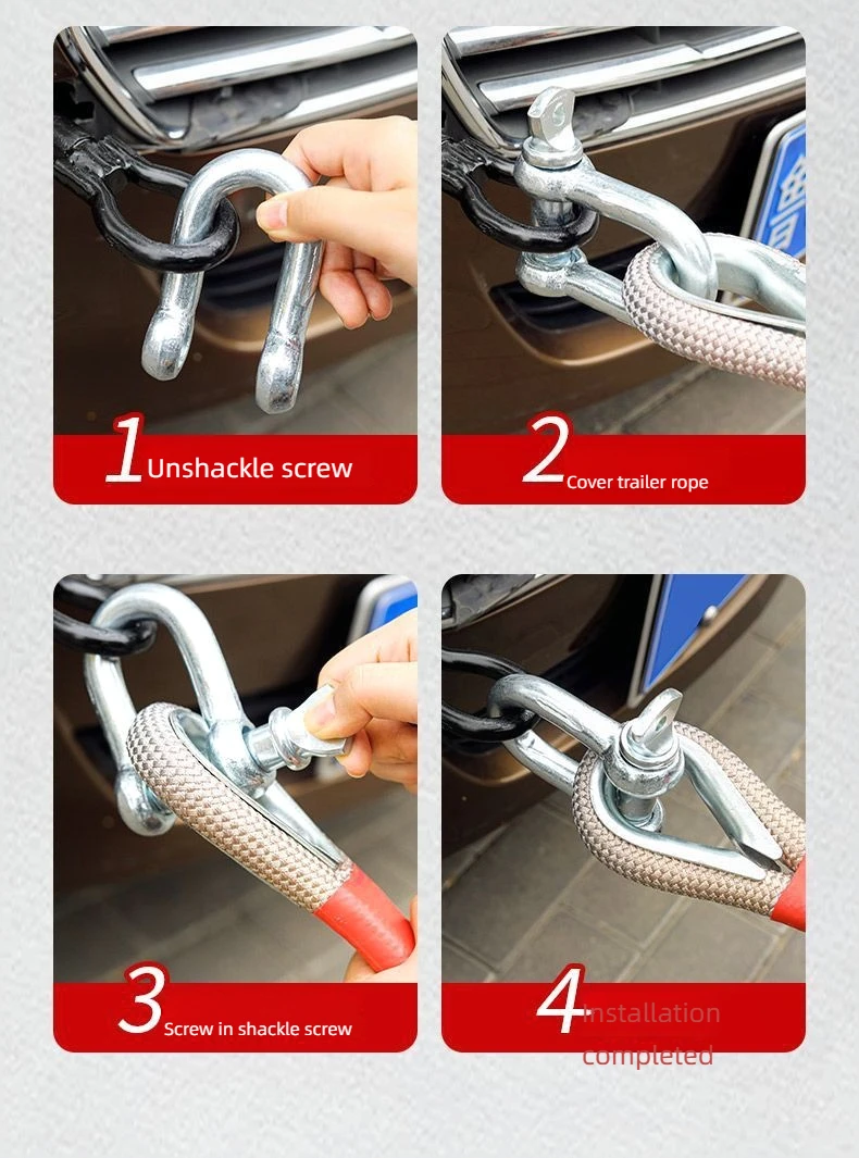 Compact Storage Design 5 meter tow strap stored compactly in a carrying bag