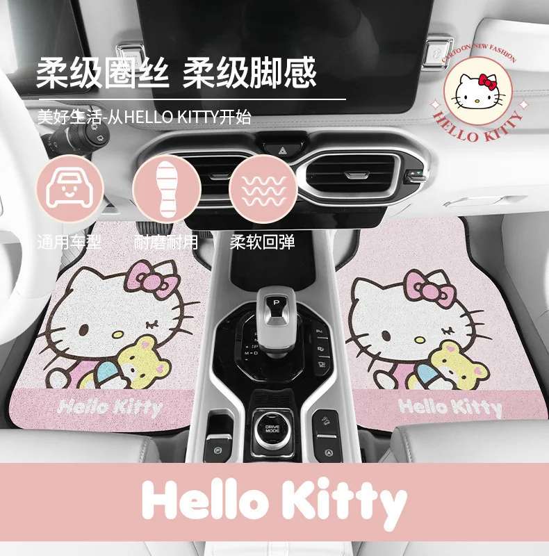 Safe PVC Anti-Slip Liners Hello Kitty Car Floor Mats